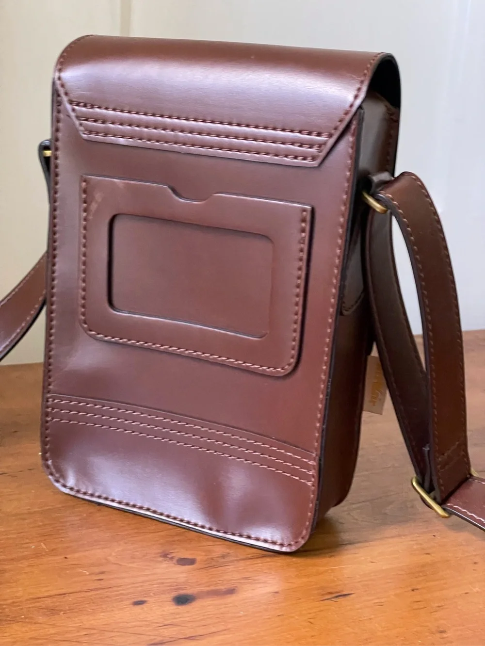 Dr Martens Vegan Norfolk Crossbody Bag Tan Brown Messenger Reporter Phone Pouch